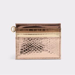 Aldo Valenssiax NWOT metallic bronze card holder